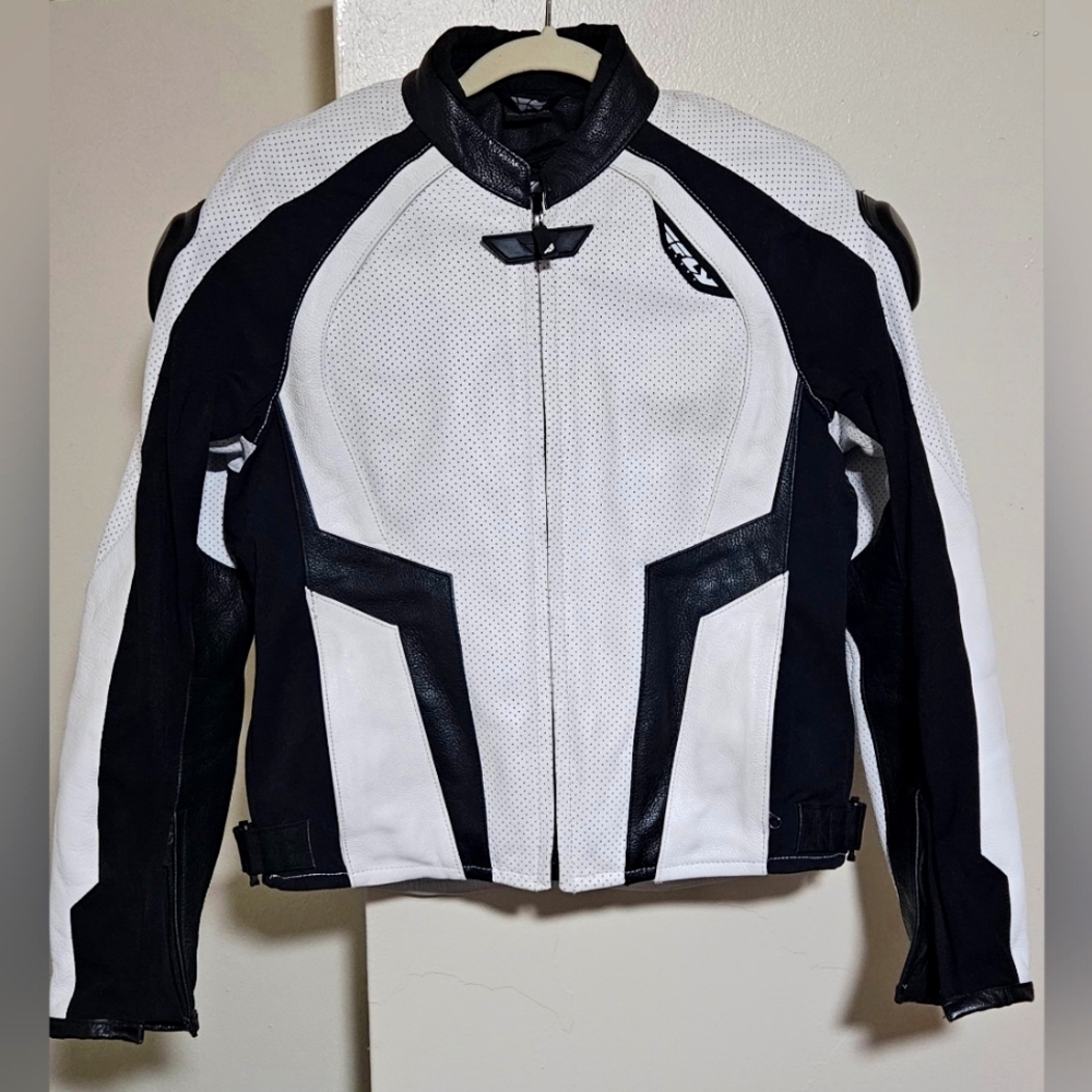 Fly Street Apex Leather Jacket Riding Racing Motorcycle Men's Size S